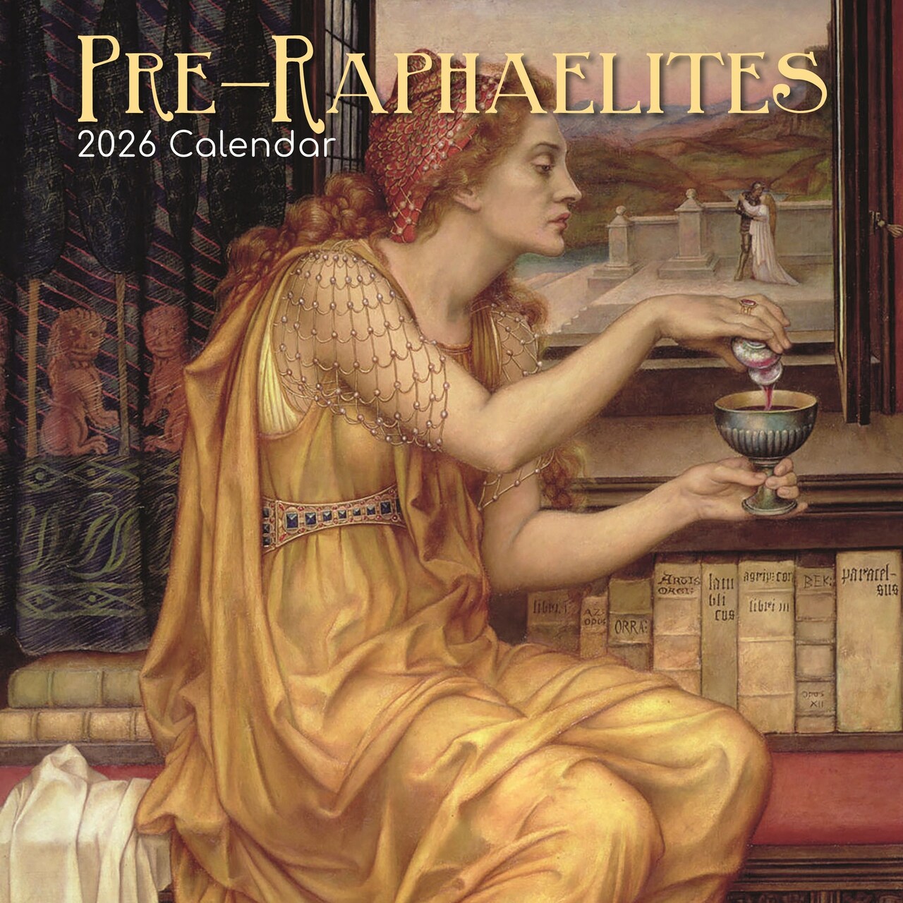 The Gifted Stationery 2026 Square Wall Calendar, Pre-Raphaelites, 16-Month Arts & Antiques Theme Hanging Calendar with 180 Reminder Stickers, Month Planner for Home or Creative Spaces, 12x12 In